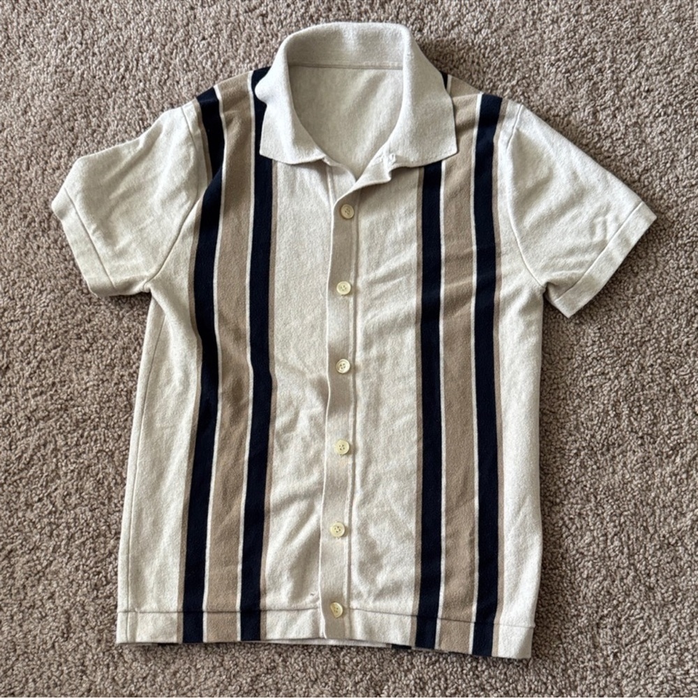 Men's Casual Striped Button Down Shirt